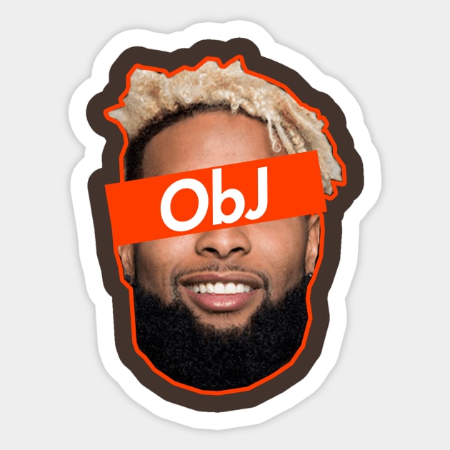 Odell Beckham Jr 'OBJ' - Cleveland Browns Sticker by xavierjfong